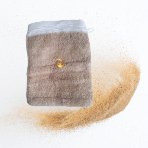 Gant Akoussa éponge végétale (Luffa cylindrica) Blanc