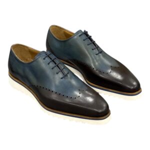 Sneaker Derby bleu Nuit &Marron