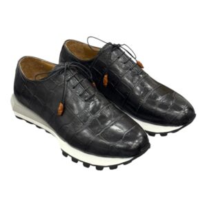 Sneaker noire texturée
