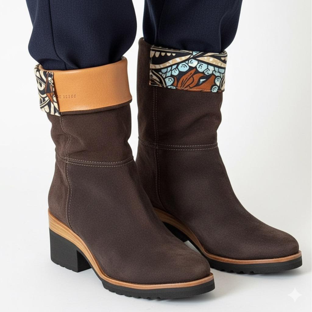 Bottes originales mi-mollets customisées et réversibles Pointure 39