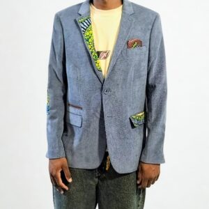Blazer customisé bleu nuageux taille 56