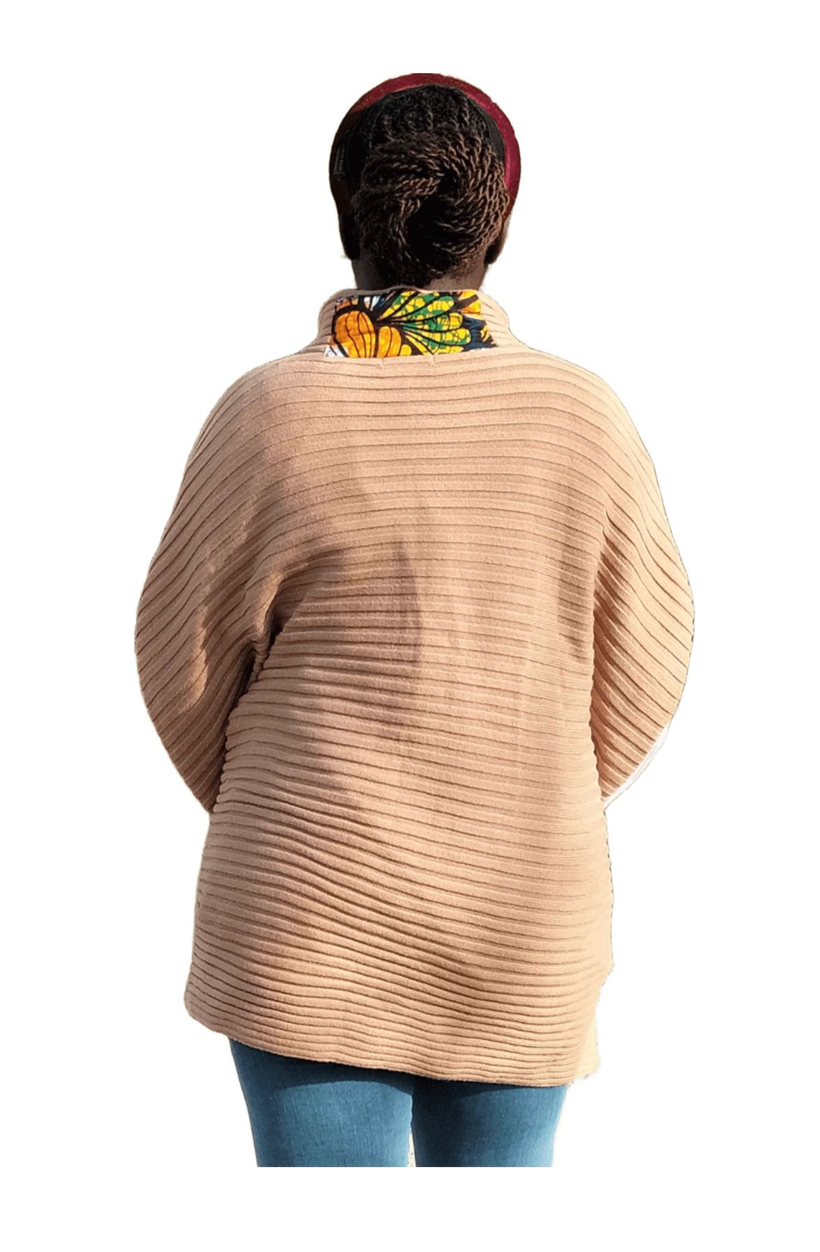 Pull-poncho marron clair TU – Image 4